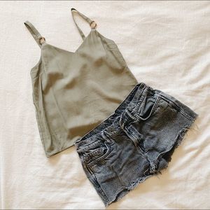 Top shop Olive Green Blouse Tank